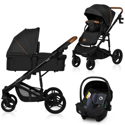 Lionelo - MARI TOUR 3-in-1 Combination Stroller Black Onyx