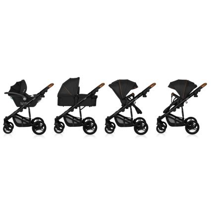 Lionelo - MARI TOUR 3-in-1 Combination Stroller Black Onyx