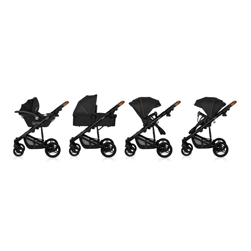 Lionelo - MARI TOUR 3-in-1 Combination Stroller Black Onyx
