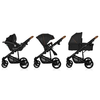 Lionelo - MARI TOUR 3-in-1 Combination Stroller Black Onyx