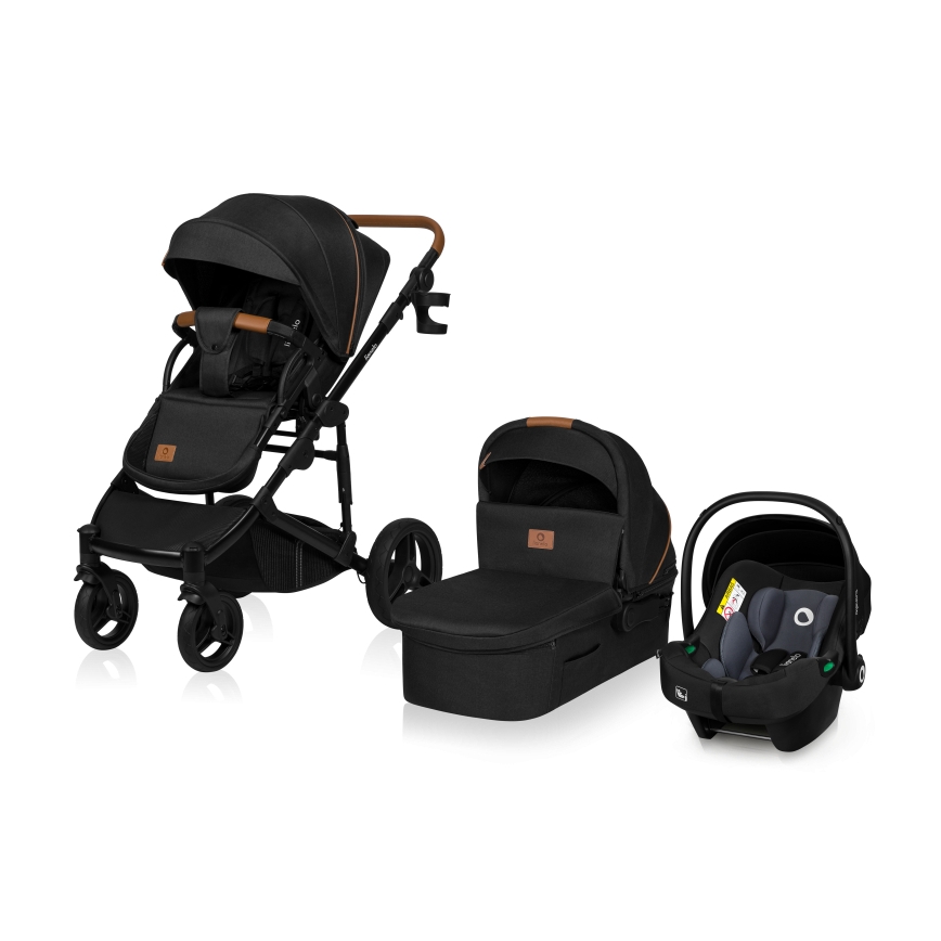 Lionelo - MARI TOUR 3-in-1 Combination Stroller Black Onyx