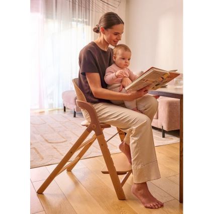 Lionelo - MEGAN 3-in-1 Kids' Dining Chair, White Wood