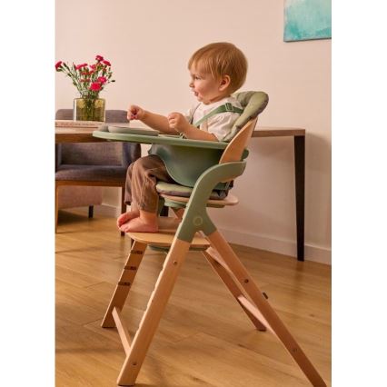 Lionelo - MEGAN 3-in-1 Kids' High Chair, Green Wood