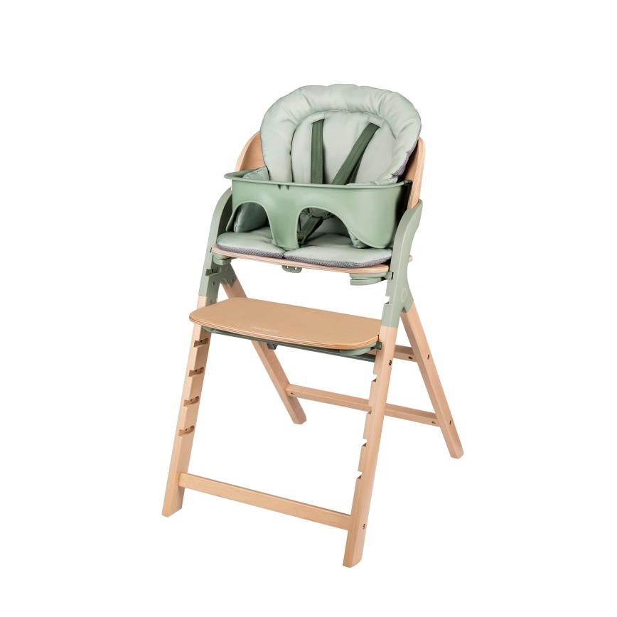 Lionelo - MEGAN 3-in-1 Kids' High Chair, Green Wood