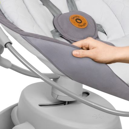 Lionelo - MELL Baby Rocker with Soothing Melodies, Grey Stone 4xAA + Remote Control