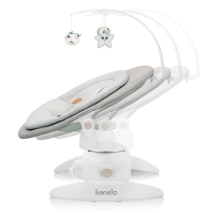 Lionelo - MELL Baby Swing with Music, Beige Sand, 4xAA + Remote Control