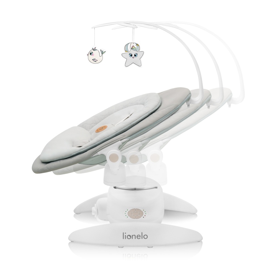 Lionelo - MELL Baby Swing with Music, Beige Sand, 4xAA + Remote Control