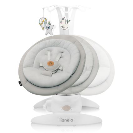 Lionelo - MELL Baby Swing with Music, Beige Sand, 4xAA + Remote Control