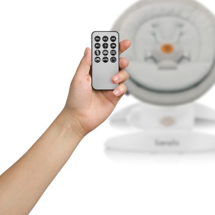 Lionelo - MELL Baby Swing with Music, Beige Sand, 4xAA + Remote Control