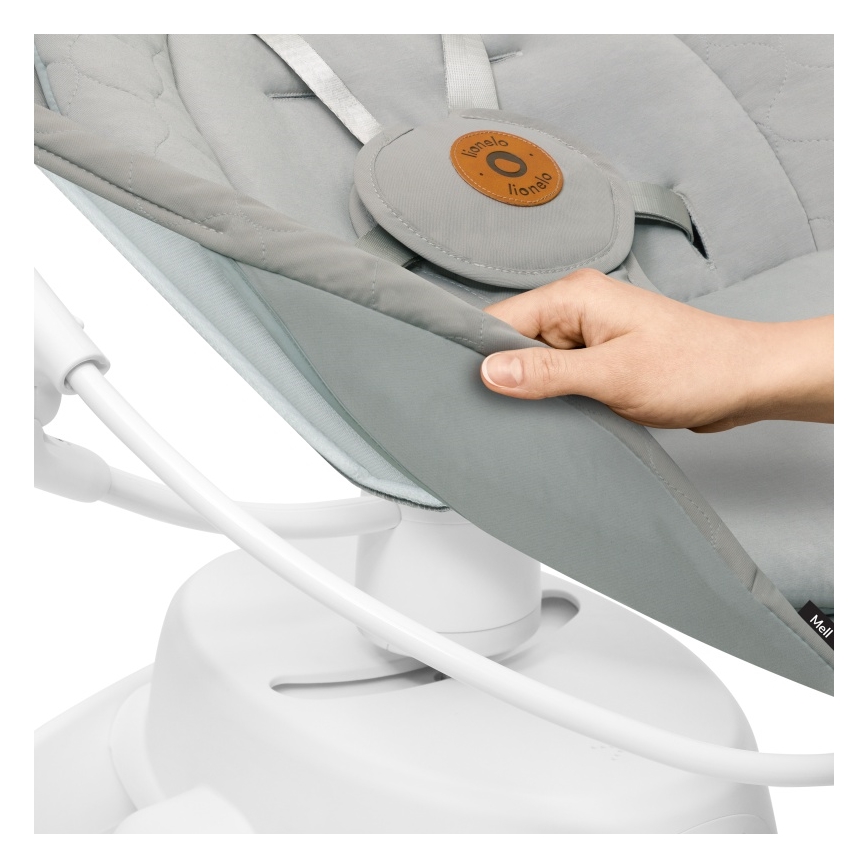 Lionelo - MELL Baby Swing with Music, Beige Sand, 4xAA + Remote Control