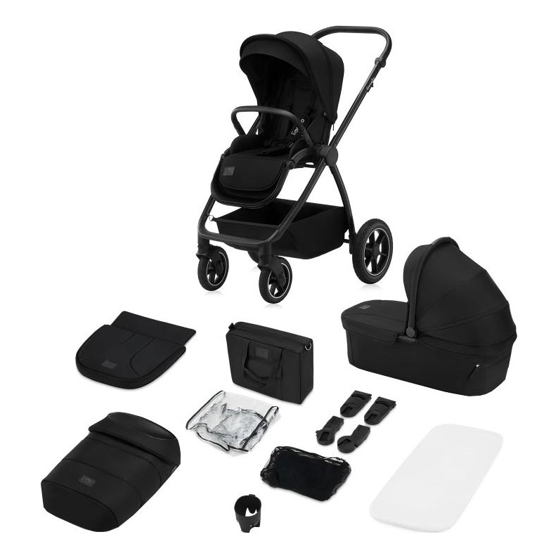 Lionelo - MERIL 2-in-1 Combination Stroller Black Onyx