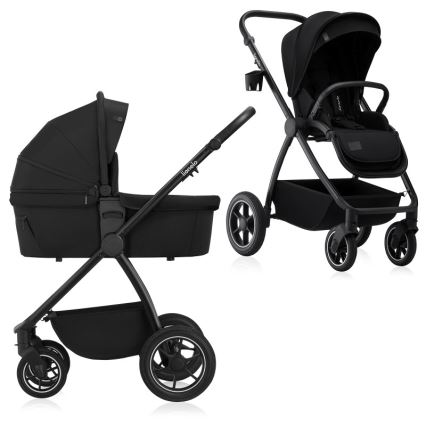 Lionelo - MERIL 2-in-1 Combination Stroller Black Onyx