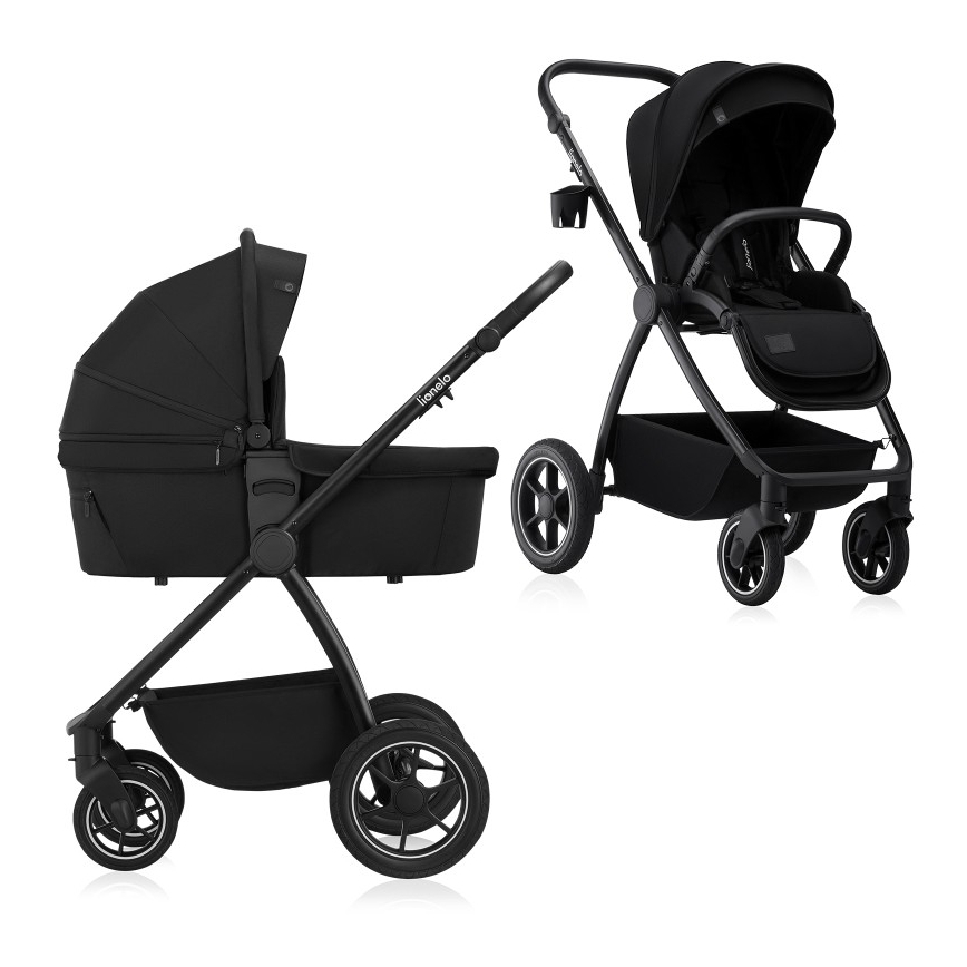 Lionelo - MERIL 2-in-1 Combination Stroller Black Onyx