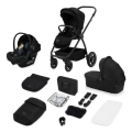Lionelo - MERIL 3-in-1 Combination Stroller Black Onyx