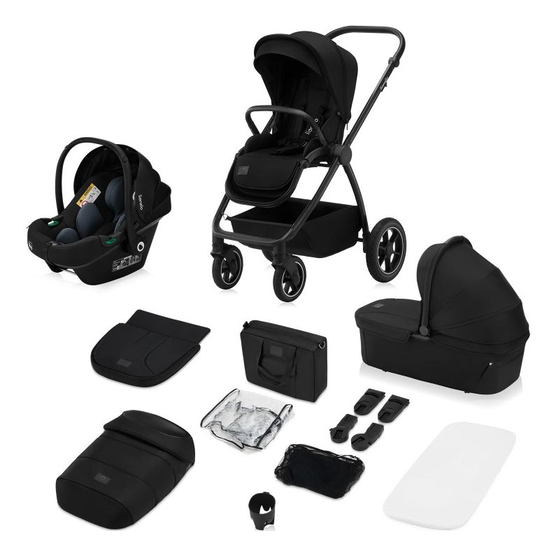Lionelo - MERIL 3-in-1 Combination Stroller Black Onyx