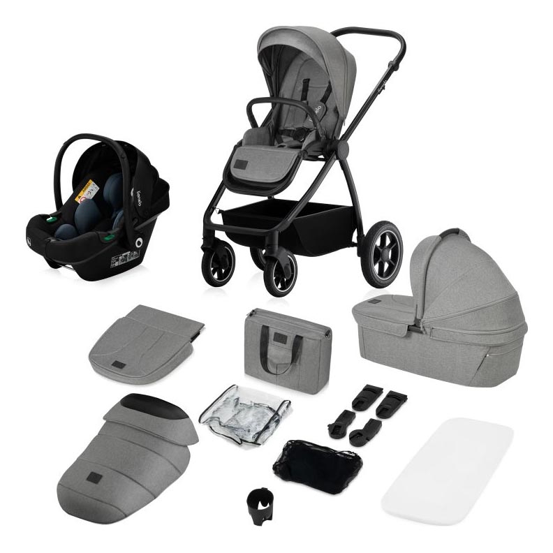 Lionelo - MERIL 3-in-1 Combination Stroller Grey Stone