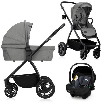 Lionelo - MERIL 3-in-1 Combination Stroller Grey Stone