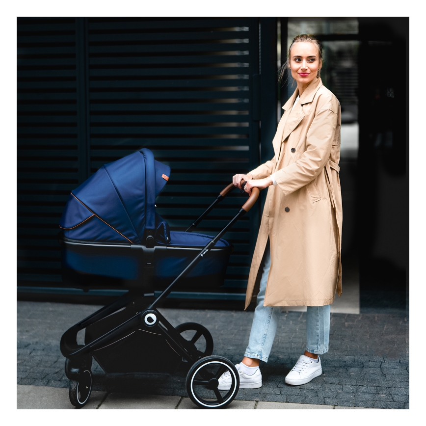 Lionelo - MIKA 2-in-1 Convertible Stroller, Navy Blue