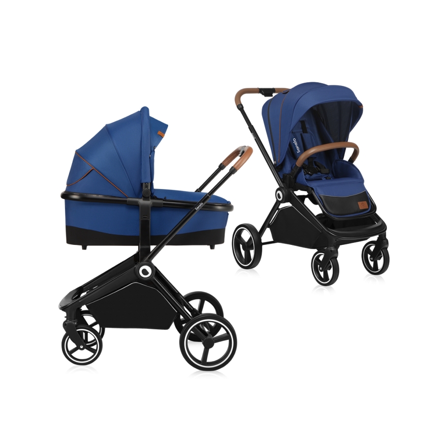 Lionelo - MIKA 2-in-1 Convertible Stroller, Navy Blue