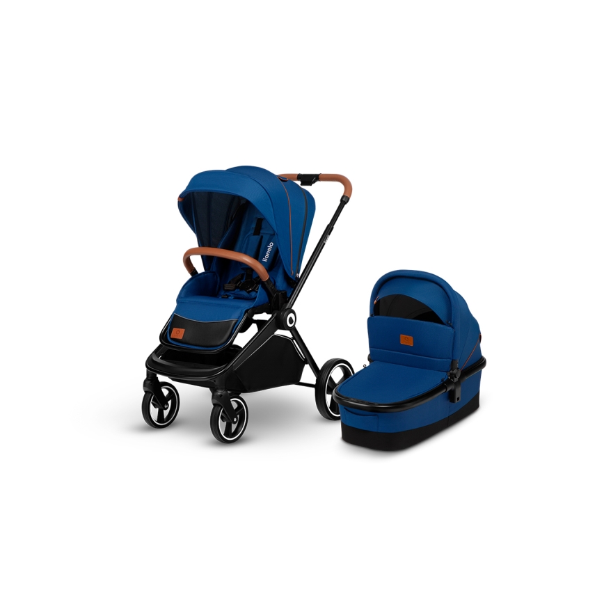 Lionelo - MIKA 2-in-1 Convertible Stroller, Navy Blue