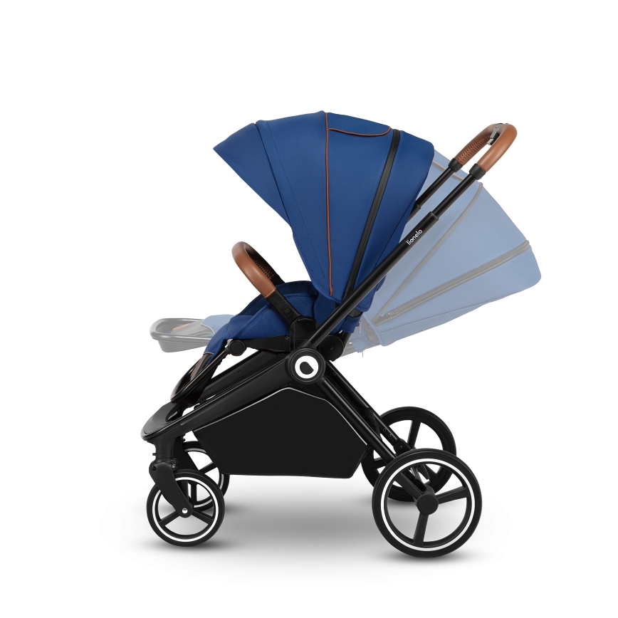 Lionelo - MIKA 2-in-1 Convertible Stroller, Navy Blue