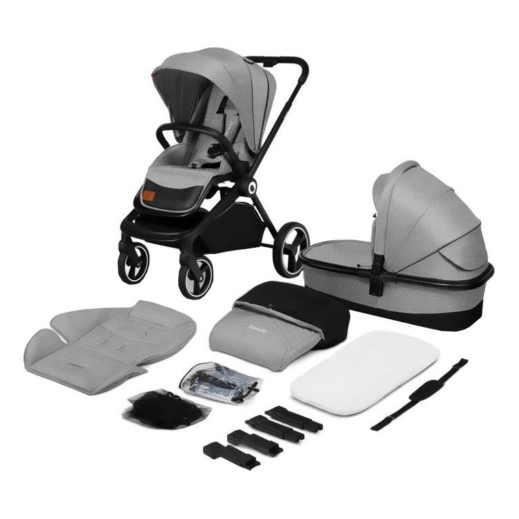 Lionelo - MIKA 2-in-1 Stroller Grey Stone