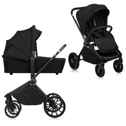 Lionelo - MIKA PLUS 2-in-1 Combination Stroller Black Onyx