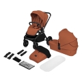 Lionelo - MIKA PLUS 2-in-1 Combination Stroller, Brown Rust