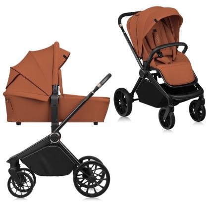 Lionelo - MIKA PLUS 2-in-1 Combination Stroller, Brown Rust