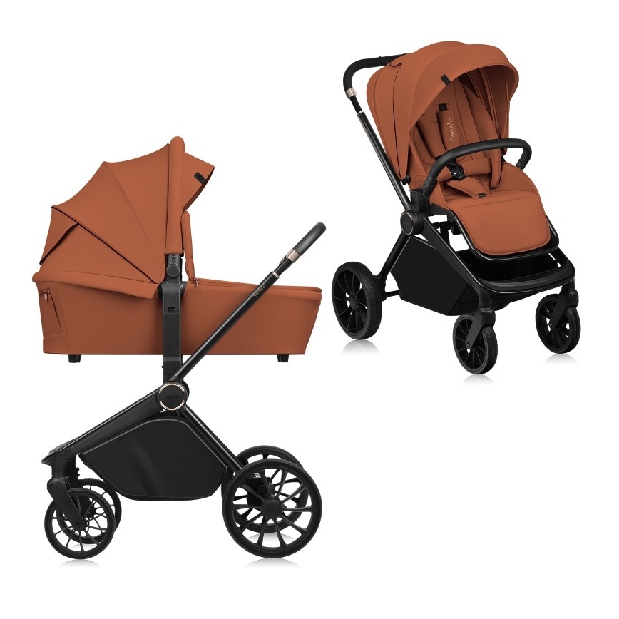 Lionelo - MIKA PLUS 2-in-1 Combination Stroller, Brown Rust