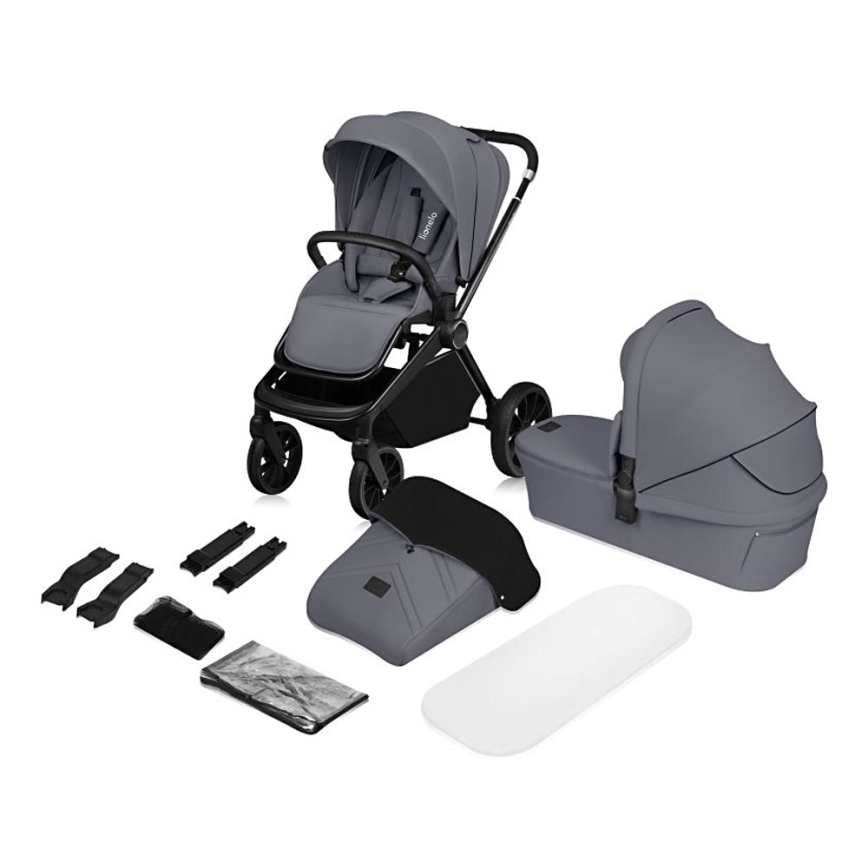 Lionelo - MIKA PLUS 2-in-1 Combination Stroller Grey Stone
