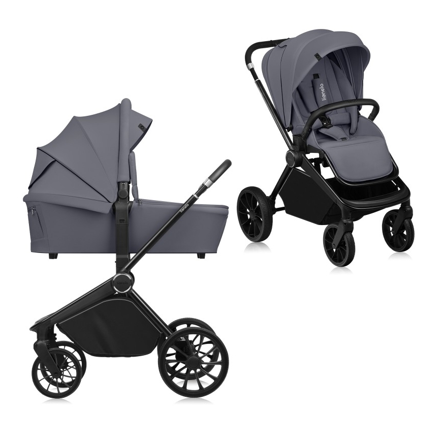 Lionelo - MIKA PLUS 2-in-1 Combination Stroller Grey Stone