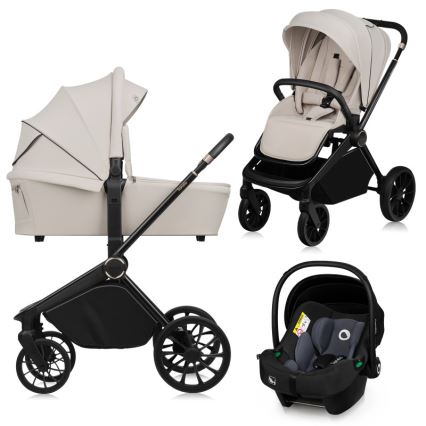 Lionelo - MIKA PLUS 3-in-1 Combination Stroller Beige Sand