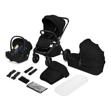 Lionelo - MIKA PLUS 3-in-1 Combination Stroller Black Onyx