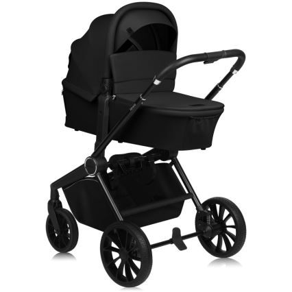 Lionelo - MIKA PLUS 3-in-1 Combination Stroller Black Onyx