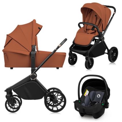 Lionelo - MIKA PLUS 3-in-1 Combination Stroller Brown Rust