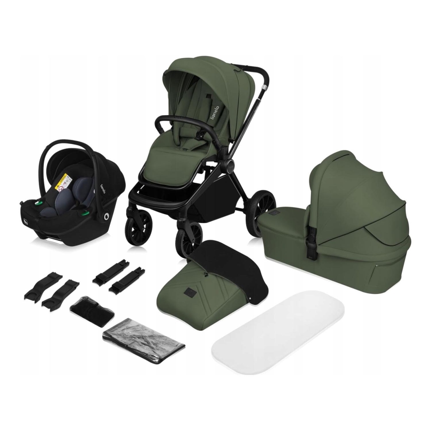 Lionelo - MIKA PLUS 3-in-1 Combination Stroller, Green Olive