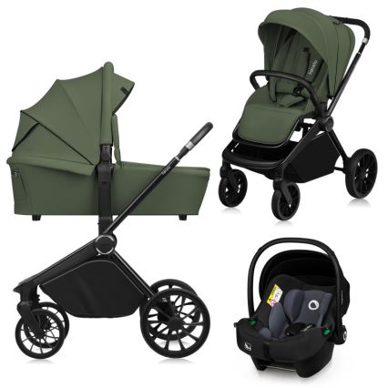 Lionelo - MIKA PLUS 3-in-1 Combination Stroller, Green Olive
