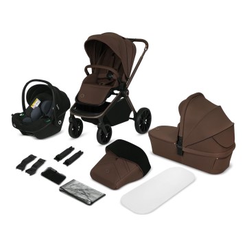 Lionelo - MIKA PLUS 3-in-1 Combination Stroller Mocha Mousse