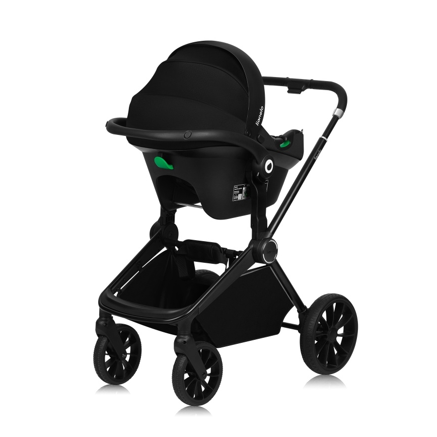Lionelo - MIKA PLUS 3-in-1 Stroller Black Onyx