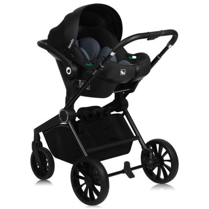 Lionelo - MIKA PLUS 3-in-1 Stroller Black Onyx