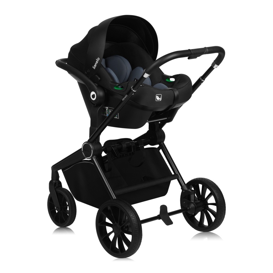 Lionelo - MIKA PLUS 3-in-1 Stroller Black Onyx