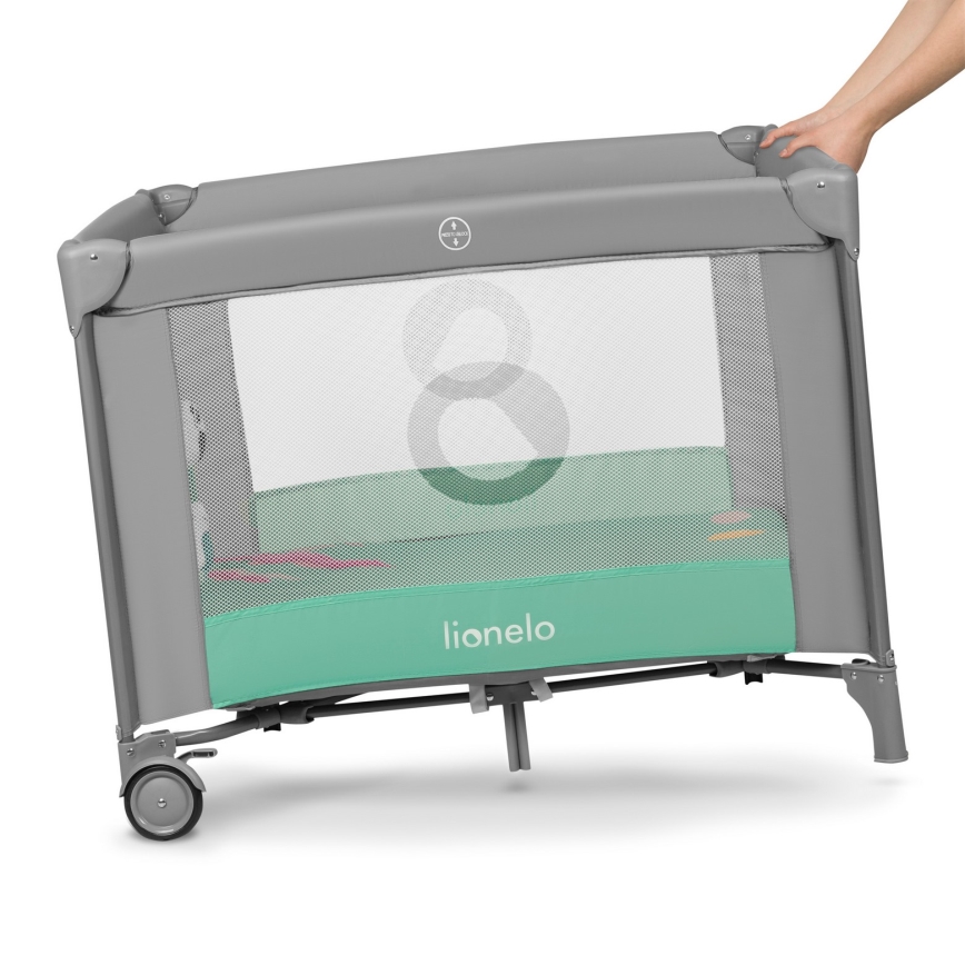 Lionelo - MILLE Playpen Grey Green