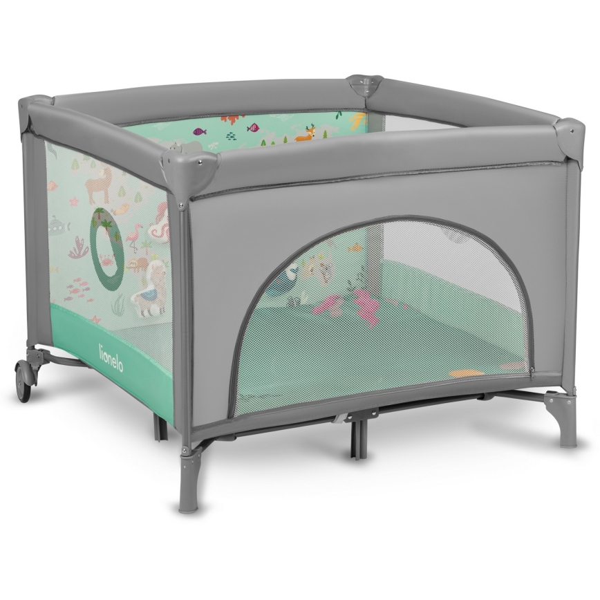 Lionelo - MILLE Playpen Grey Green