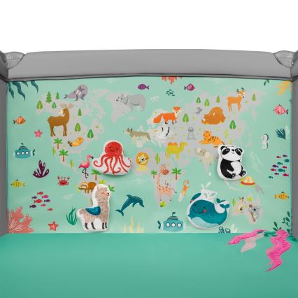 Lionelo - MILLE Playpen Grey Green