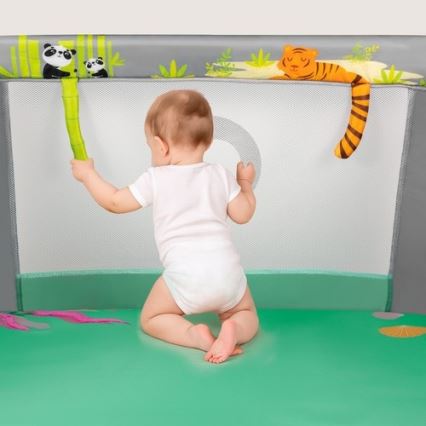 Lionelo - MILLE PLUS Playpen Grey Green