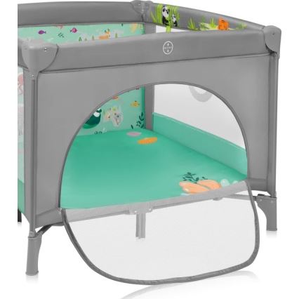Lionelo - MILLE PLUS Playpen Grey Green