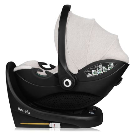 Lionelo - MOXIE SET i-Size Rotating Car Seat with Base, 40-87 cm, Beige Sand