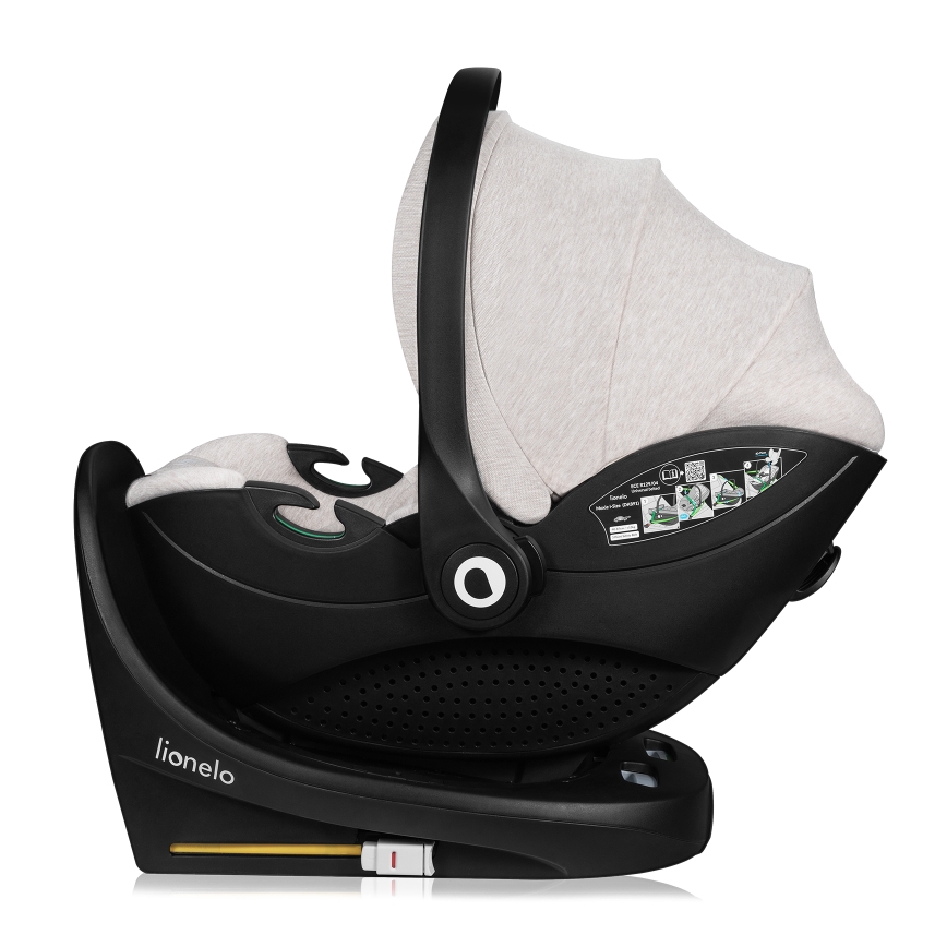 Lionelo - MOXIE SET i-Size Rotating Car Seat with Base, 40-87 cm, Beige Sand