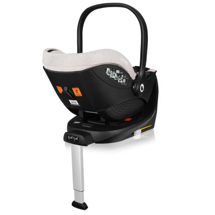 Lionelo - MOXIE SET i-Size Rotating Car Seat with Base, 40-87 cm, Beige Sand